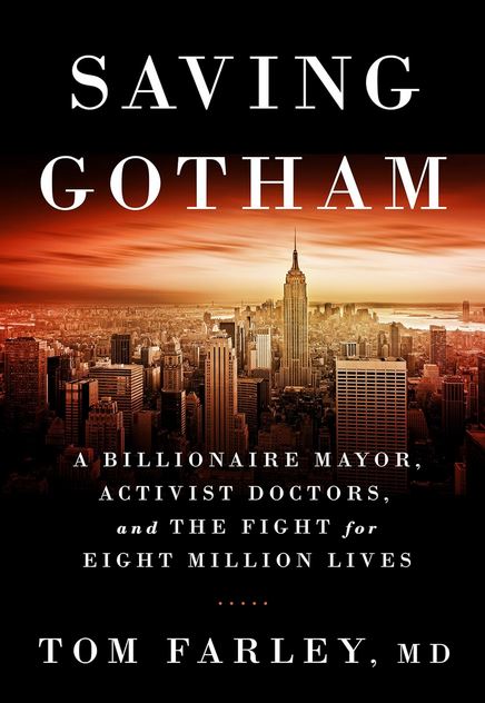 Man sieht das Titelbild des Buchs "Saving Gotham"